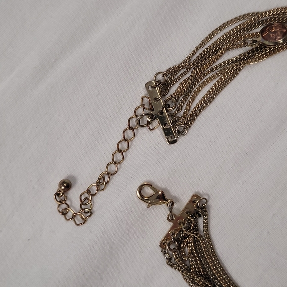 Metal and glass bead necklace - Picture 3 of 4